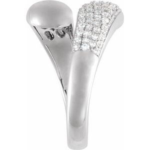 Pavé-Style Bypass Ring