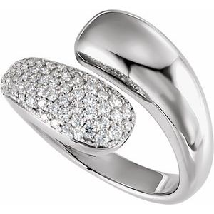 Pavé-Style Bypass Ring