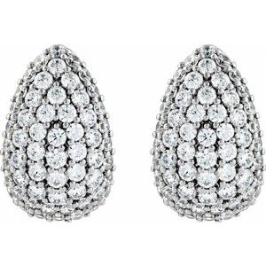 Pavé-Style Teardrop Earrings