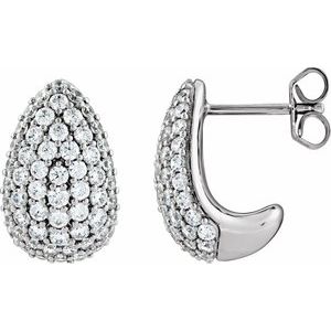 Pavé-Style Teardrop Earrings