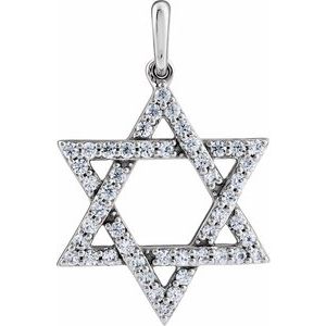 Accented Star of David Pendant
