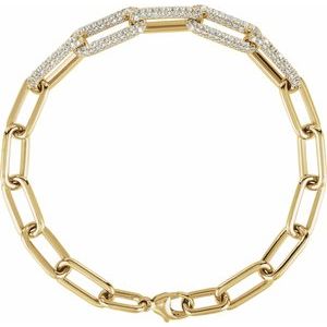 Accented Paperclip-Style Bracelet