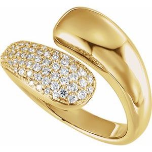 Pavé-Style Bypass Ring