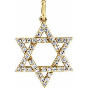 Accented Star of David Pendant