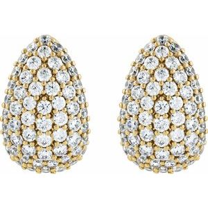 Pavé-Style Teardrop Earrings