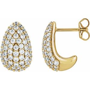Pavé-Style Teardrop Earrings