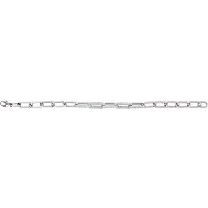 14K White Gold 1 1/2 CTW Lab-Grown Diamond Paperclip-Style 7" Bracelet – image 3