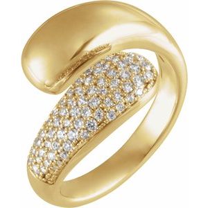 Pavé-Style Bypass Ring