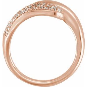 14K Rose Gold 1/2 CTW Natural Diamond Bypass Ring