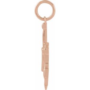 14K Rose Gold Violin Charm/Pendant – image 2