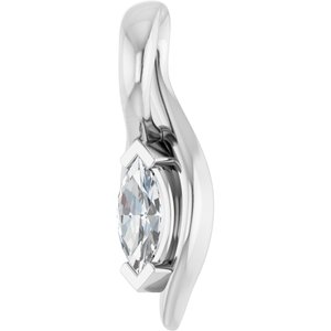 Platinum 1/8 CT Lab-Grown Diamond Freeform Pendant