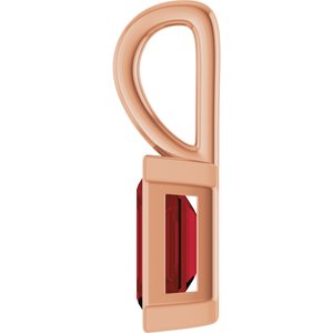 14K Rose Gold Natural Mozambique Garnet Pendant