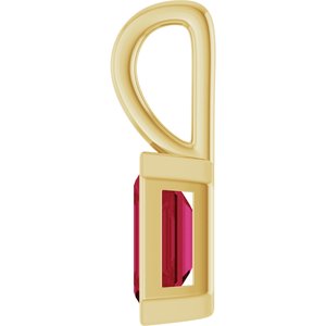 14K Yellow Gold Natural Ruby Pendant