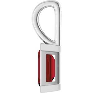 Platinum Natural Mozambique Garnet Pendant