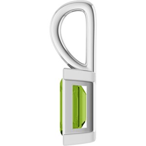 Platinum Natural Peridot Pendant