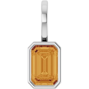 Platinum Natural Citrine Pendant