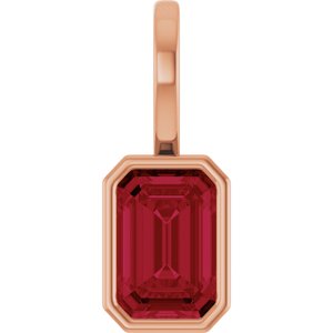 14K Rose Gold Natural Ruby Pendant