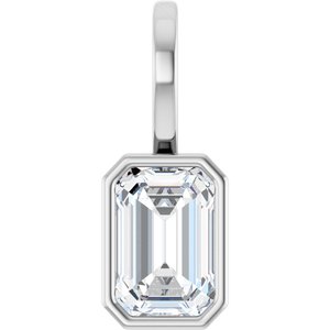 Sterling Silver Natural White Sapphire Pendant