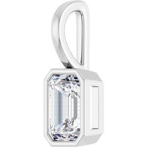 Sterling Silver Natural White Sapphire Pendant