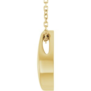 14K Yellow Gold Natural Sky Blue Topaz 16-18" Necklace