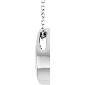 14K White Gold Natural Citrine 16-18" Necklace