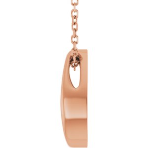14K Rose Gold Natural Citrine 16-18" Necklace