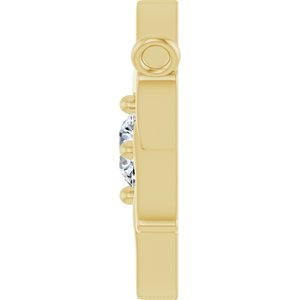 14K Yellow Gold 1/10 CTW Lab-Grown Diamond Star of David Necklace Center