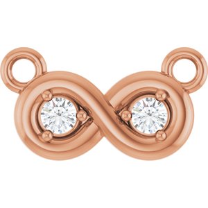 14K Rose Gold .06 CTW Lab-Grown Diamond Infinity-Inspired Necklace Center