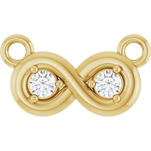 14K Yellow Gold .06 CTW Natural Diamond Infinity-Inspired Necklace Center