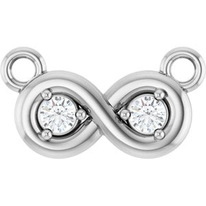 14K White Gold .06 CTW Natural Diamond Infinity-Inspired Necklace Center