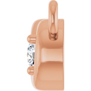 14K Rose Gold .06 CTW Natural Diamond Infinity-Inspired Necklace Center