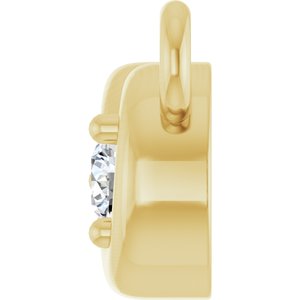 14K Yellow Gold .06 CTW Natural Diamond Infinity-Inspired Necklace Center