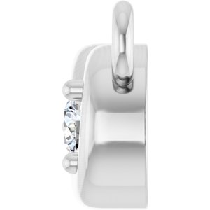 14K White Gold .06 CTW Lab-Grown Diamond Infinity-Inspired Necklace Center