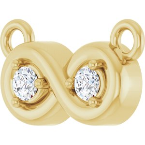 14K Yellow Gold .06 CTW Natural Diamond Infinity-Inspired Necklace Center