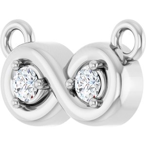 Platinum .06 CTW Natural Diamond Infinity-Inspired Necklace Center