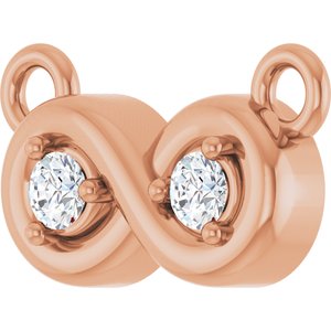14K Rose Gold .06 CTW Natural Diamond Infinity-Inspired Necklace Center