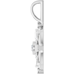 Sterling Silver 1/3 CTW Lab-Grown Diamond Compass Pendant