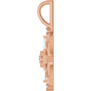 14K Rose Gold 1/3 CTW Lab-Grown Diamond Compass Pendant