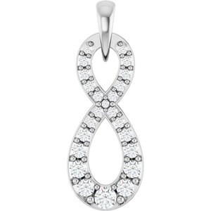 Accented Infinity-Style Necklace or Pendant