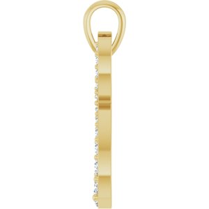 14K Yellow Gold 1/3 CTW Lab-Grown Diamond Infinity-Inspired Pendant