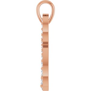 14K Rose Gold 1/3 CTW Lab-Grown Diamond Infinity-Inspired Pendant