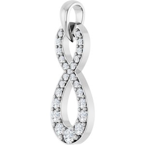 Accented Infinity-Style Necklace or Pendant