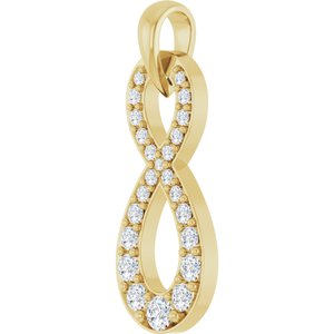 14K Yellow Gold 1/3 CTW Lab-Grown Diamond Infinity-Inspired Pendant