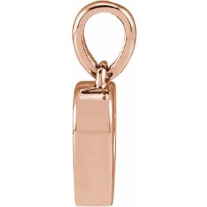 14K Rose Gold Natural Mozambique Garnet Cabochon Heart Pendant