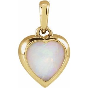 Cabochon Heart Necklace or Pendant