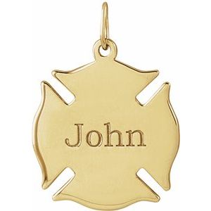 Engravable Fireman Necklace or Pendant