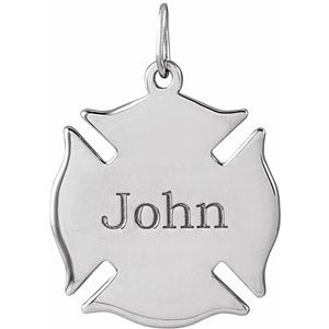 Engravable Fireman Necklace or Pendant