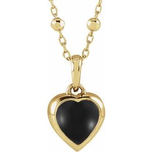 Cabochon Heart Necklace or Pendant