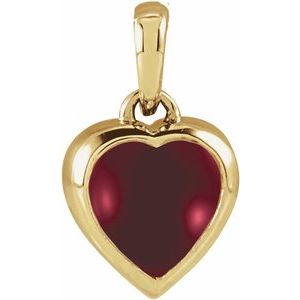 Cabochon Heart Necklace or Pendant