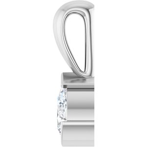 Platinum 1/5 CT Natural Diamond Pendant